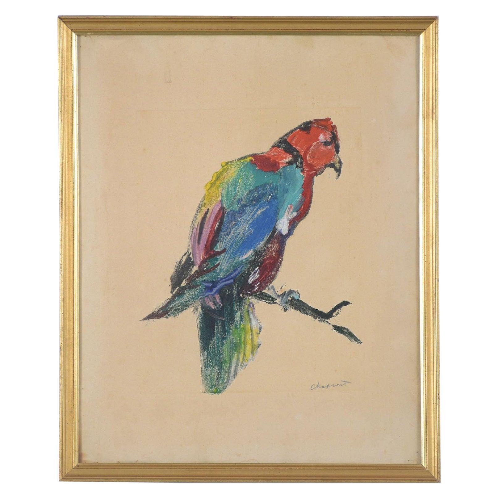 Watercolor Parrot Painting