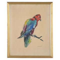 Watercolor Parrot Painting