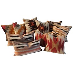 Amazing Collection of Antique Navajo Weaving Pillows /Pair