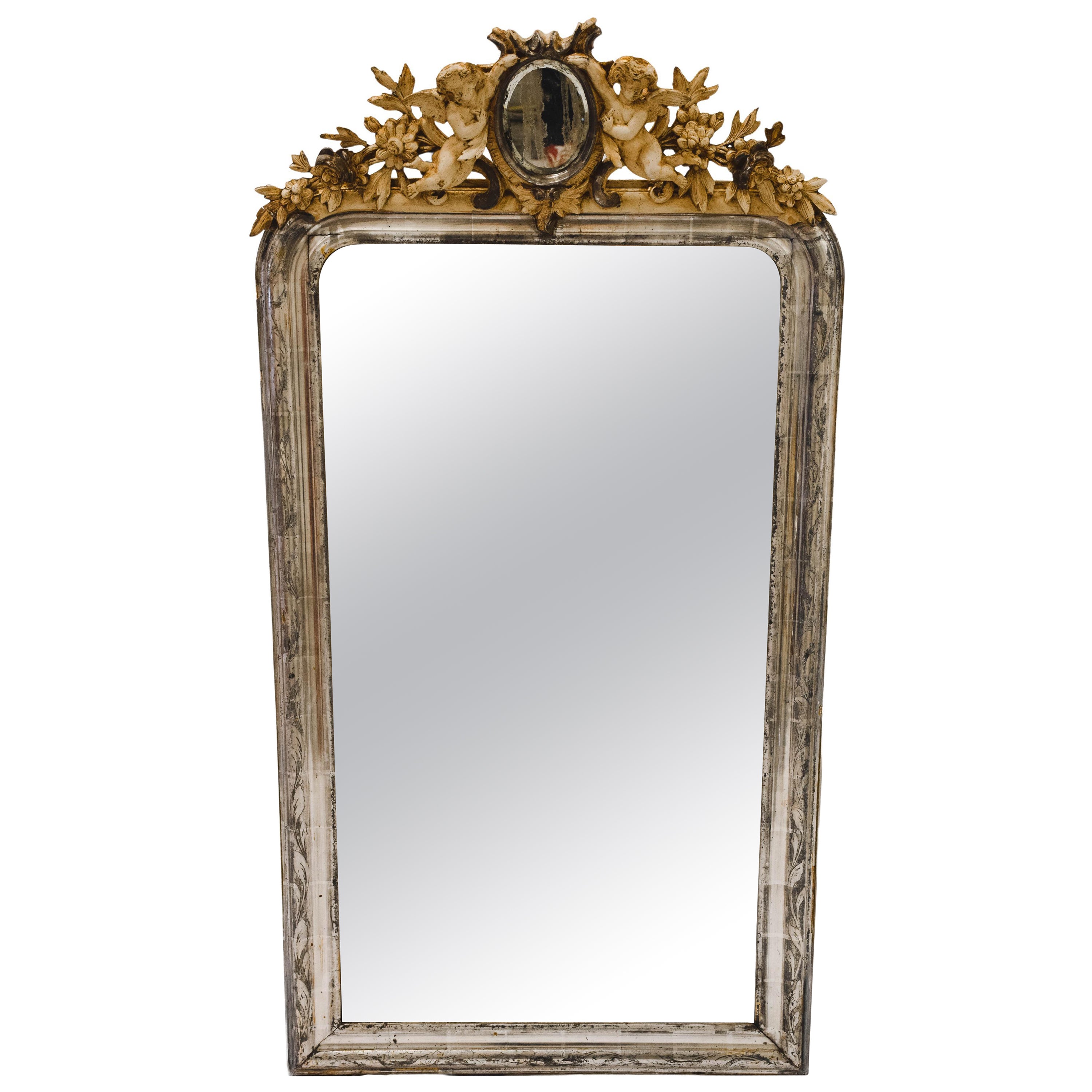 Louis Philippe Mirror w/ Small Oval Mirror
