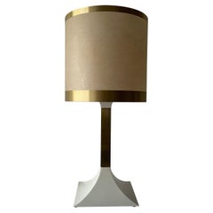 Used Cocoon and Gold Metal Large Table Lamp, 1970s, Italy