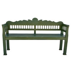 Antique Pine Painted Bench or Settle