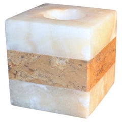 Square Layered Onyx Candle Holder