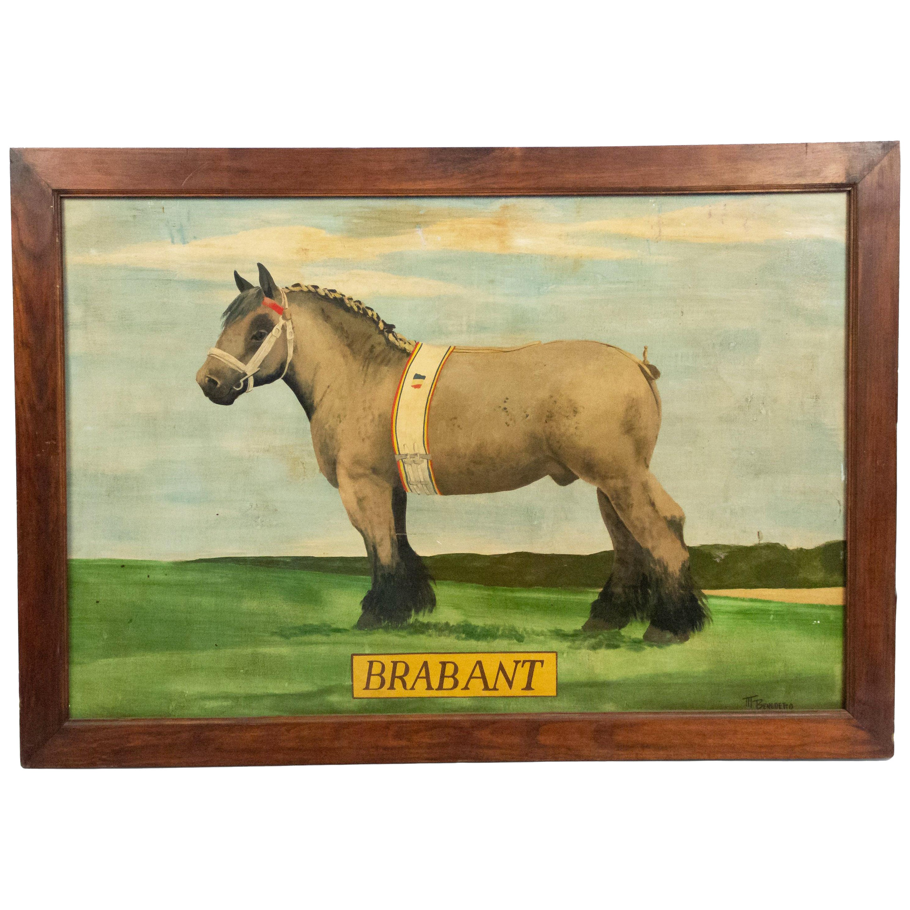 A Large Horse Painting For Sale at 1stDibs