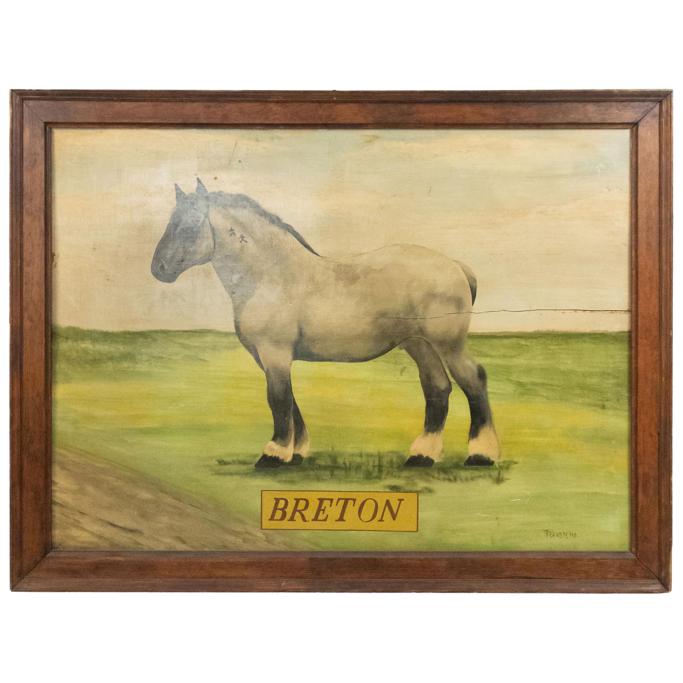 A Large Horse Painting For Sale at 1stDibs
