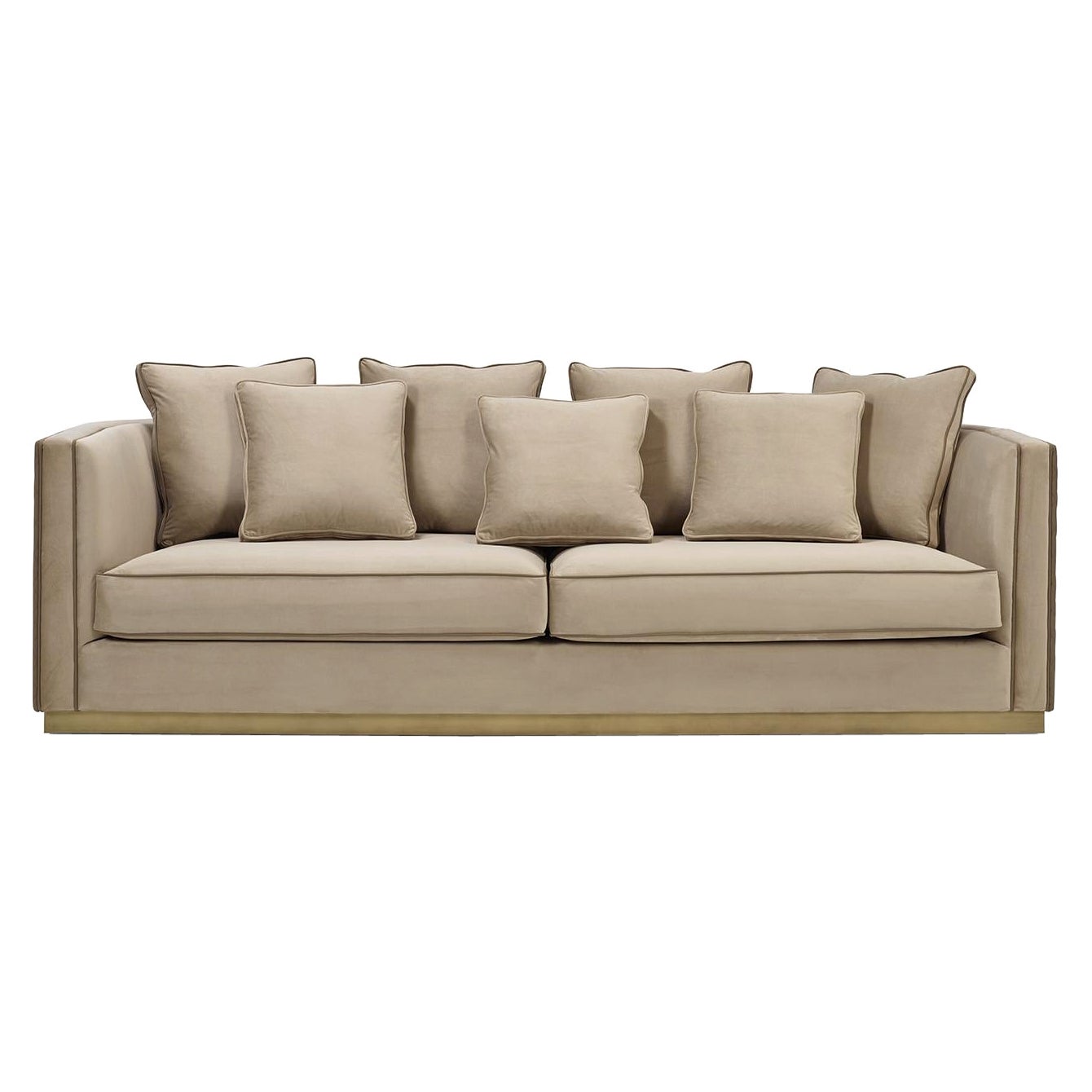 GRANT Sofa with Decorative Cushions For Sale