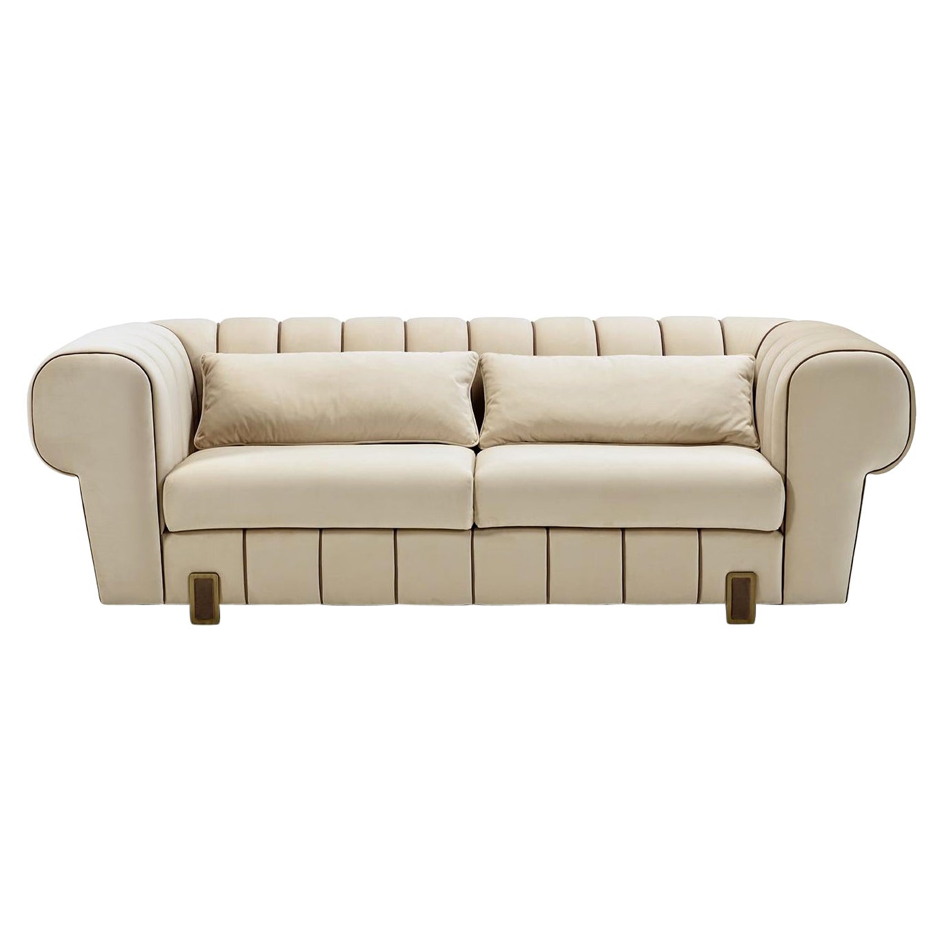 HEMINGWAY II Sofa with Quilted Back and Arms For Sale