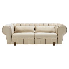 HEMINGWAY II Sofa mit gesteppter Rückenlehne und Armlehnen
