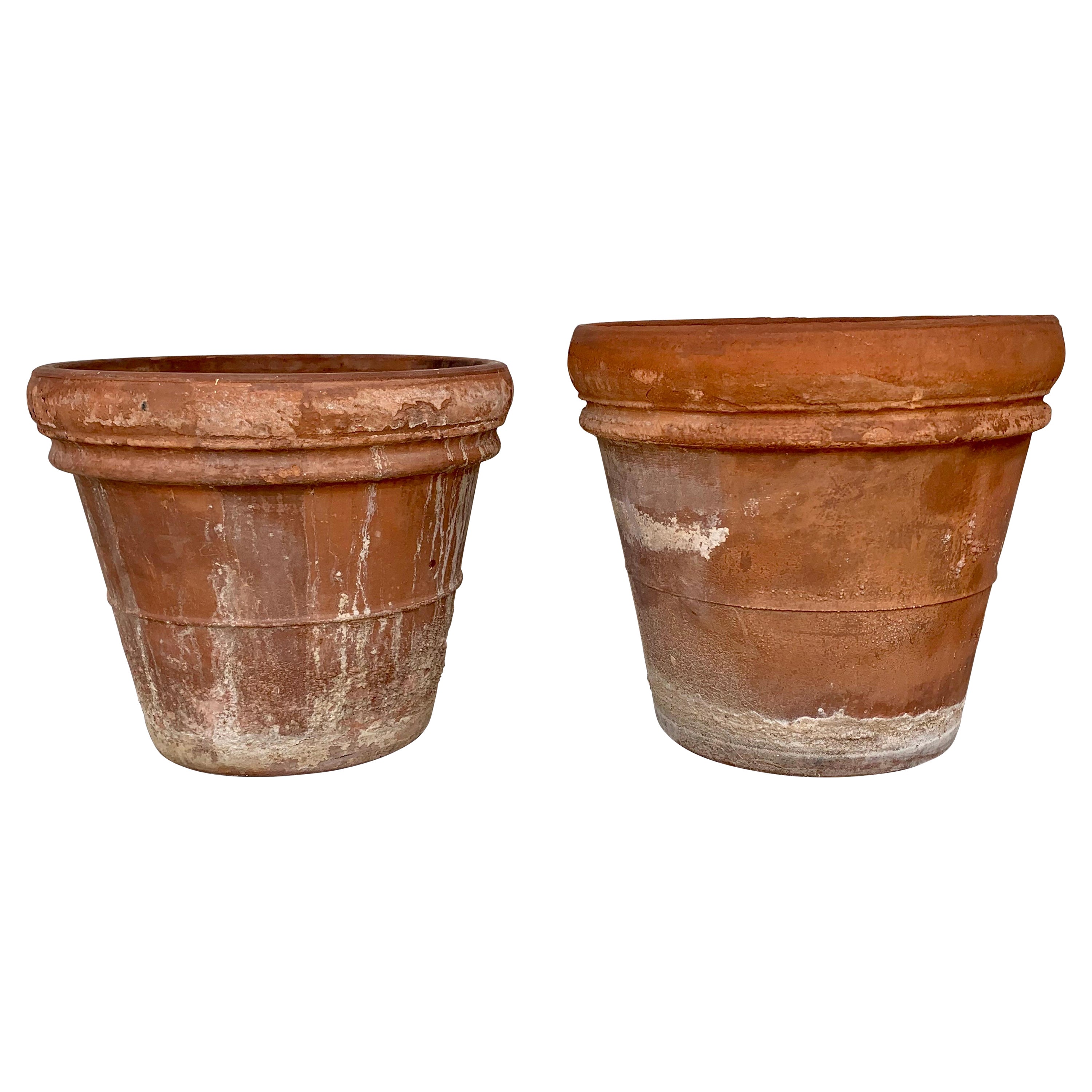 Pair of Clay Planters from Spain For Sale