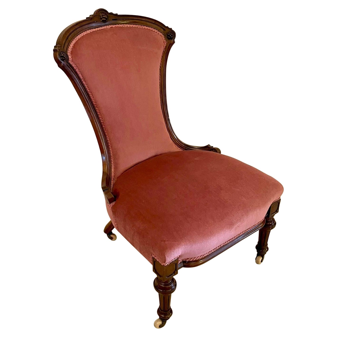 Quality Antique Victorian Walnut Ladies Chair