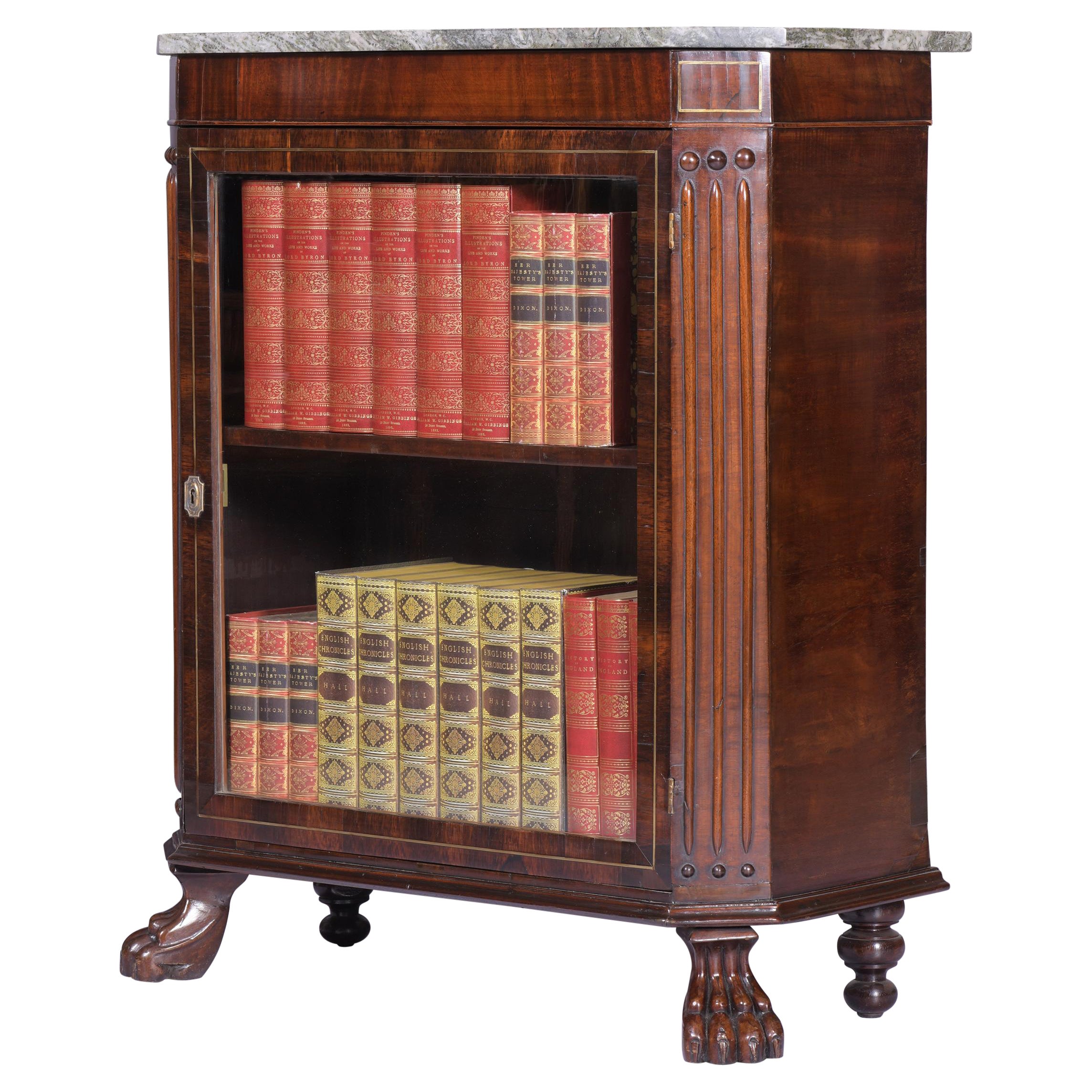 19th Century Irish Regency Side Cabinet Bookcase by Williams & Gibton of Dublin For Sale
