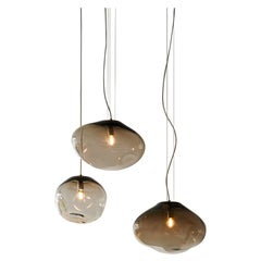Lampada da soffitto Haumea, vetro di Murano soffiato a mano, 2021, dimensione "L", Illuminazione artigianale