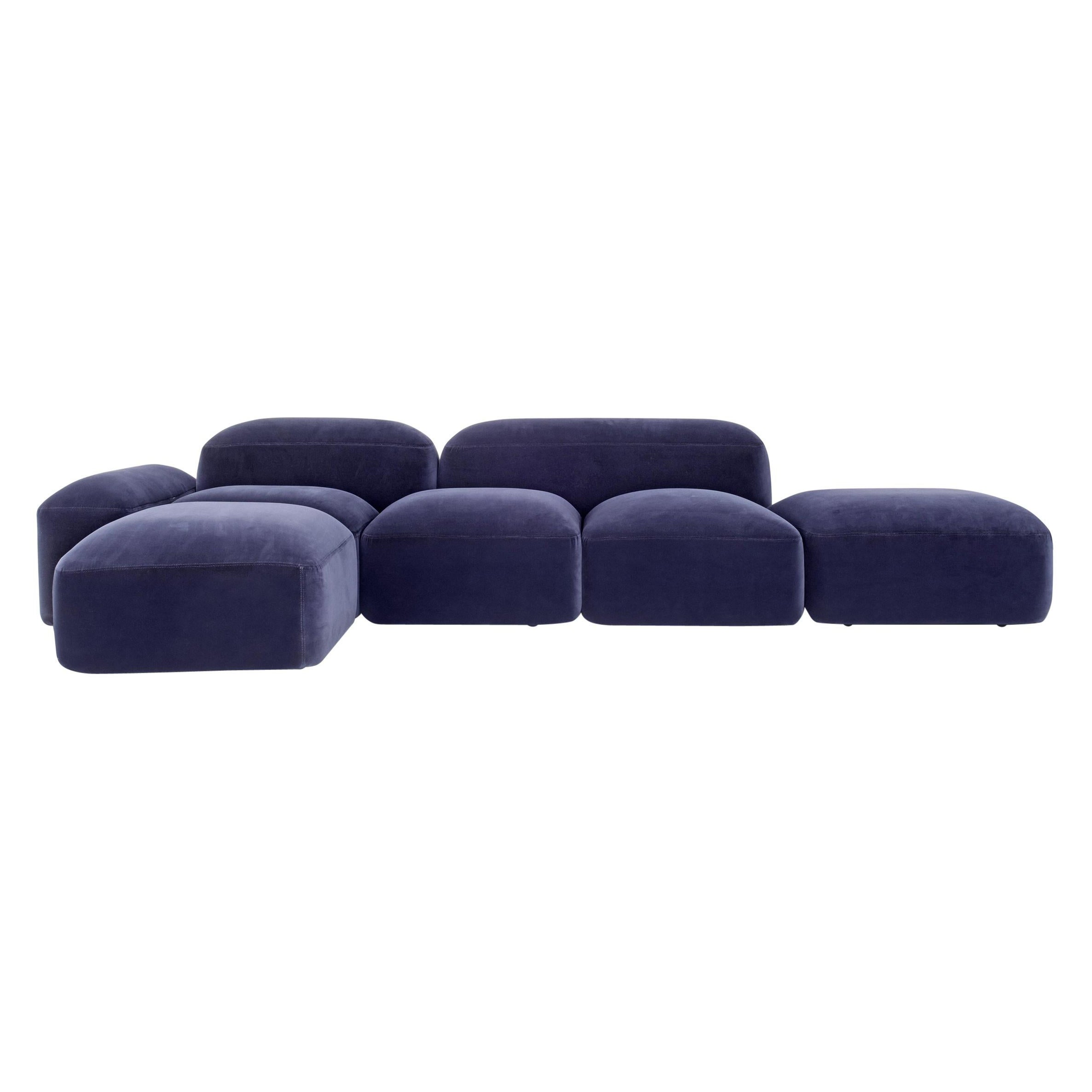 Modular and Customizable Sofa 'Lapis' E017 For Sale