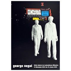 Original Vintage Poster George Segal Sculpture Pop Art Exhibition Pancake House