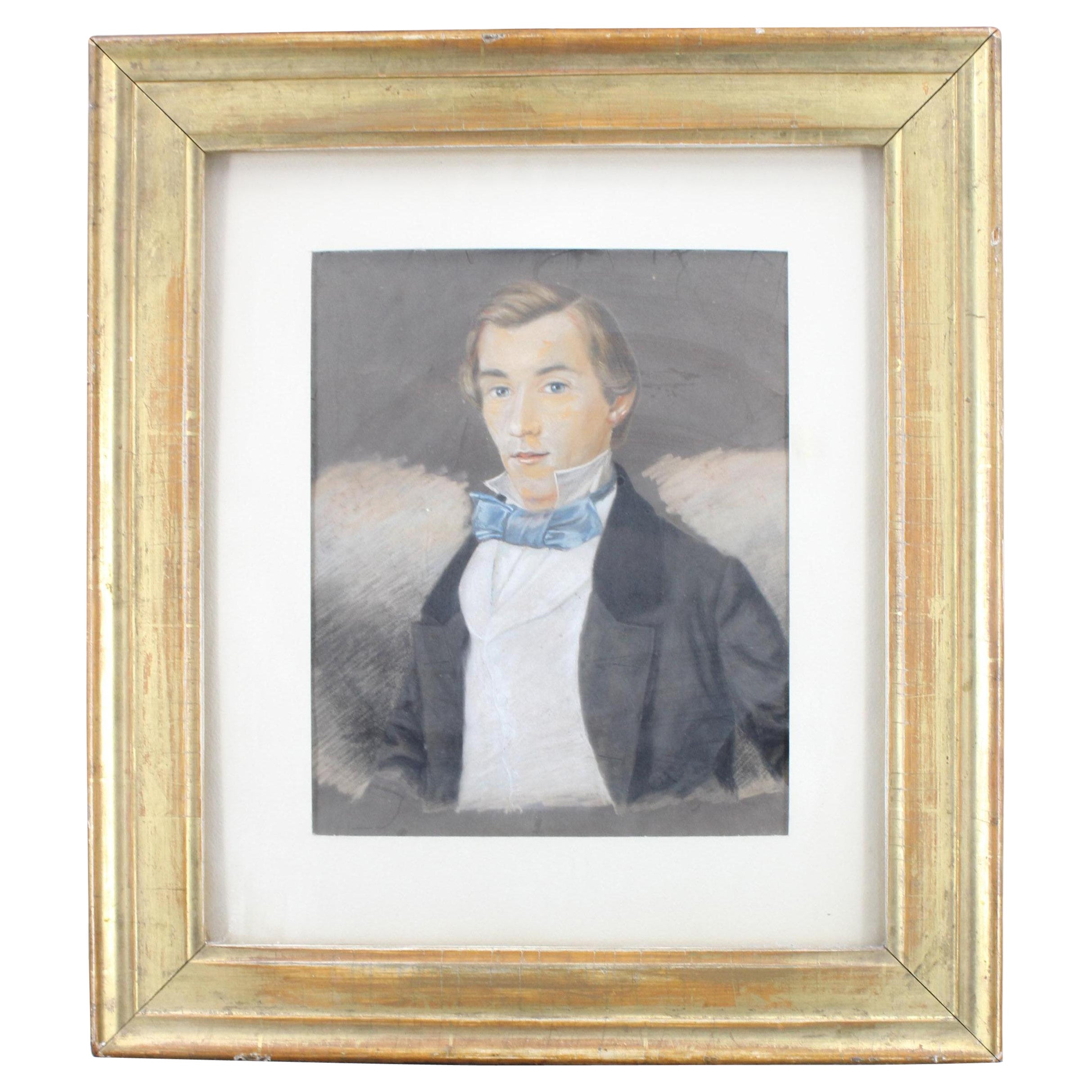 Mid-19th Century Portrait of Louis B Williams by C.L. Lewin in Original Frame