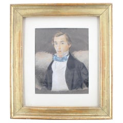 Mid-19th Century Portrait of Louis B Williams by C.L. Lewin in Original Frame