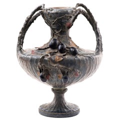 Amphora Austrian Art Nouveau Grape Motif Vase