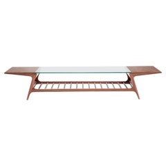 Dada Coffee Table Walnut with Glass Top
