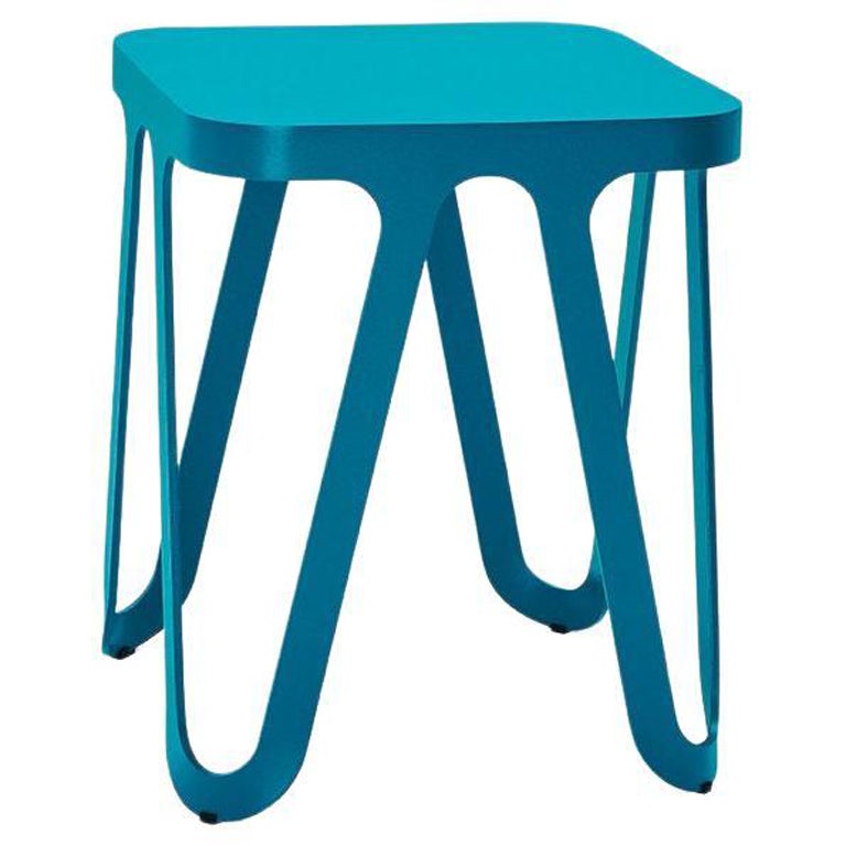 Ocean Blue Loop Stool by Sebastian Scherer