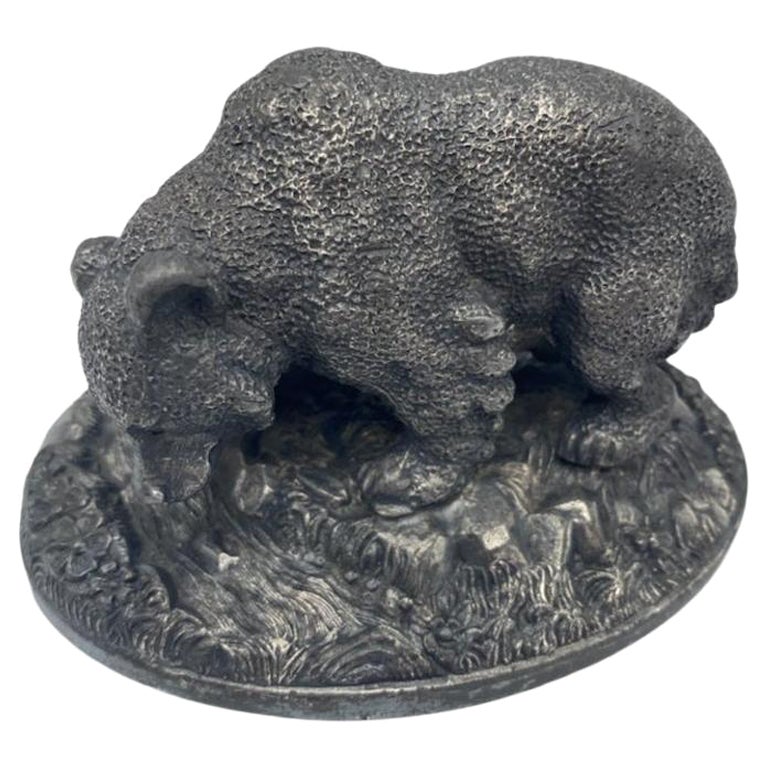 Small 19th Century Metal Bear Figurine