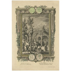 Antique Biblical Print of the Jewish Feast of Tabernacles by Scheuchzer '1731'