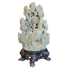 Used 20C Medium Chinese Soapstone Carving