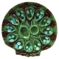 Majolica Oyster Platter Aetgina Vallauris circa 1950