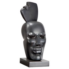Sculpture by Strong-Cuevas "Head Thought" 1995