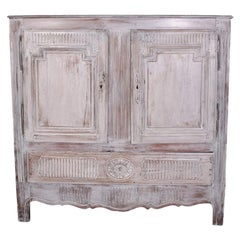 Early 19th Century French Louis XVI Style Rustic Painted Cabinet
