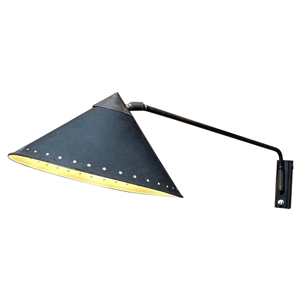 1950s Pierre Guariche  French Wall Sconce Black Cone