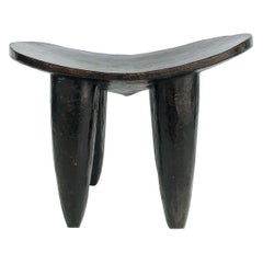 African Hand Carved Senufo Stool from Cote d'Ivoire