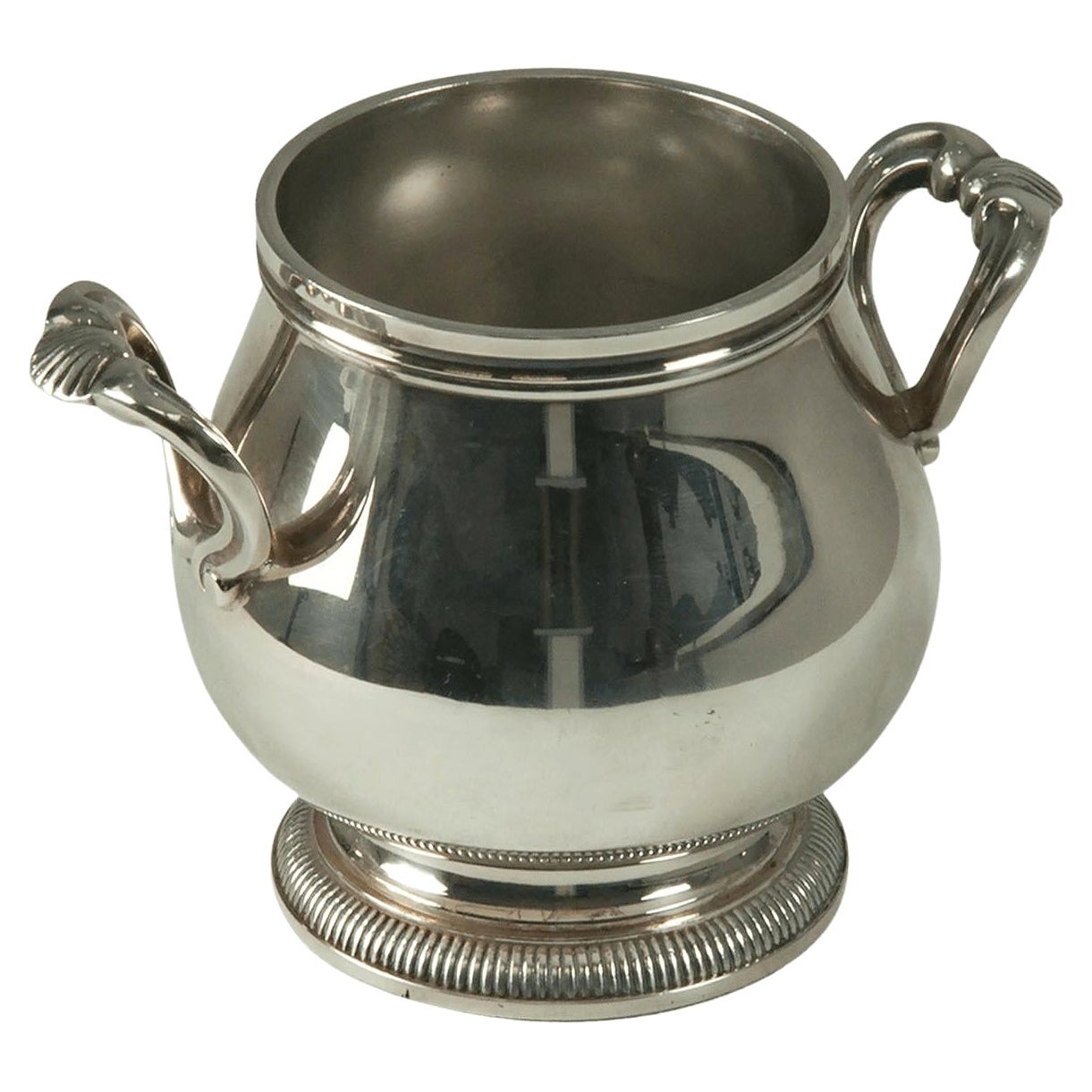 Sugar Pot in Silver Metal by Christofle, France, XX Century