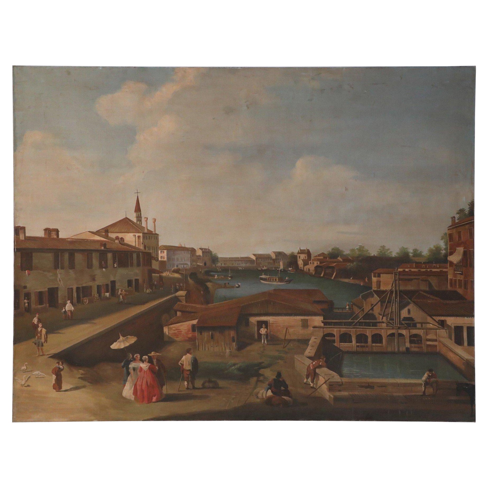 Architettura classica, monumenti e rovine Pittura su tela in vendita