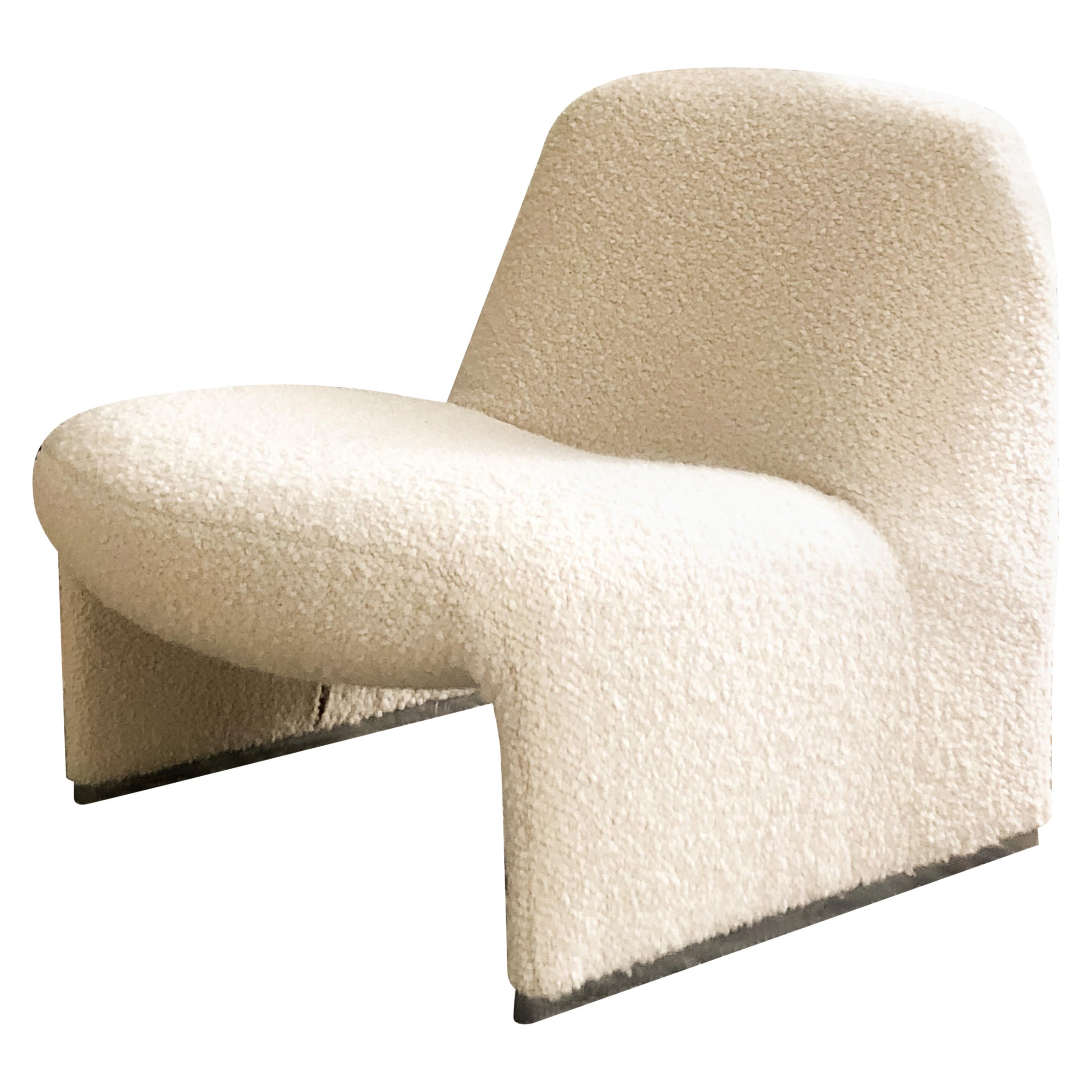 Alky Chair by Giancarlo Piretti for Artifort in Bouclé Fabric
