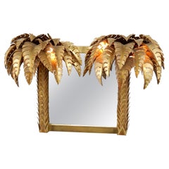 1970 ‘Illuminating Palm Tree Mirror Unique and Original Piece by Barbier, Jansen