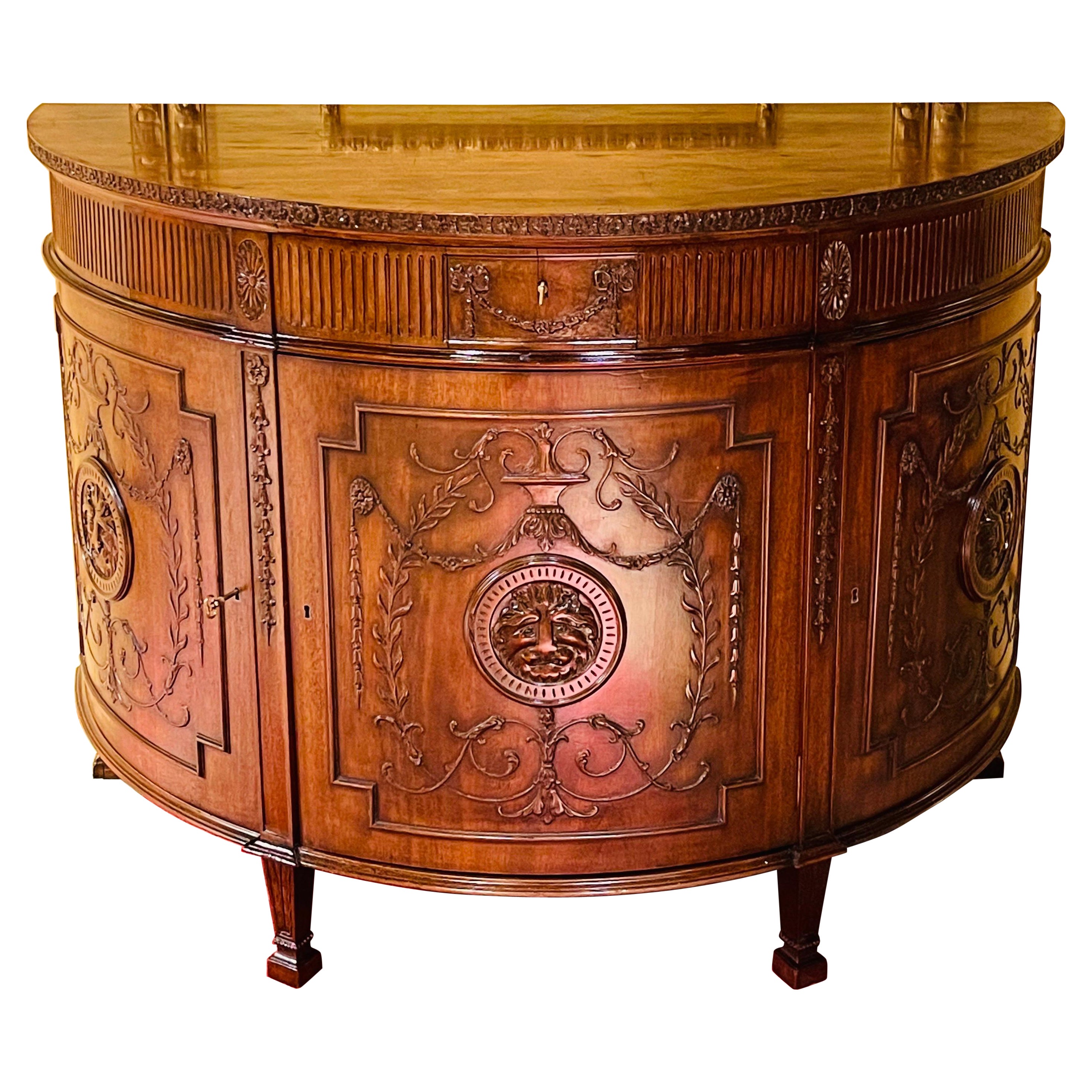 19th Century Excellent Semicircular Wall Chest of Drawers, Neoclassicism