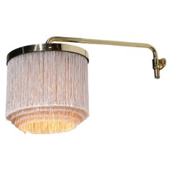 Scandinavian Wall Lamp by Hans Agne Jakobsson in Brass and Silk - F268