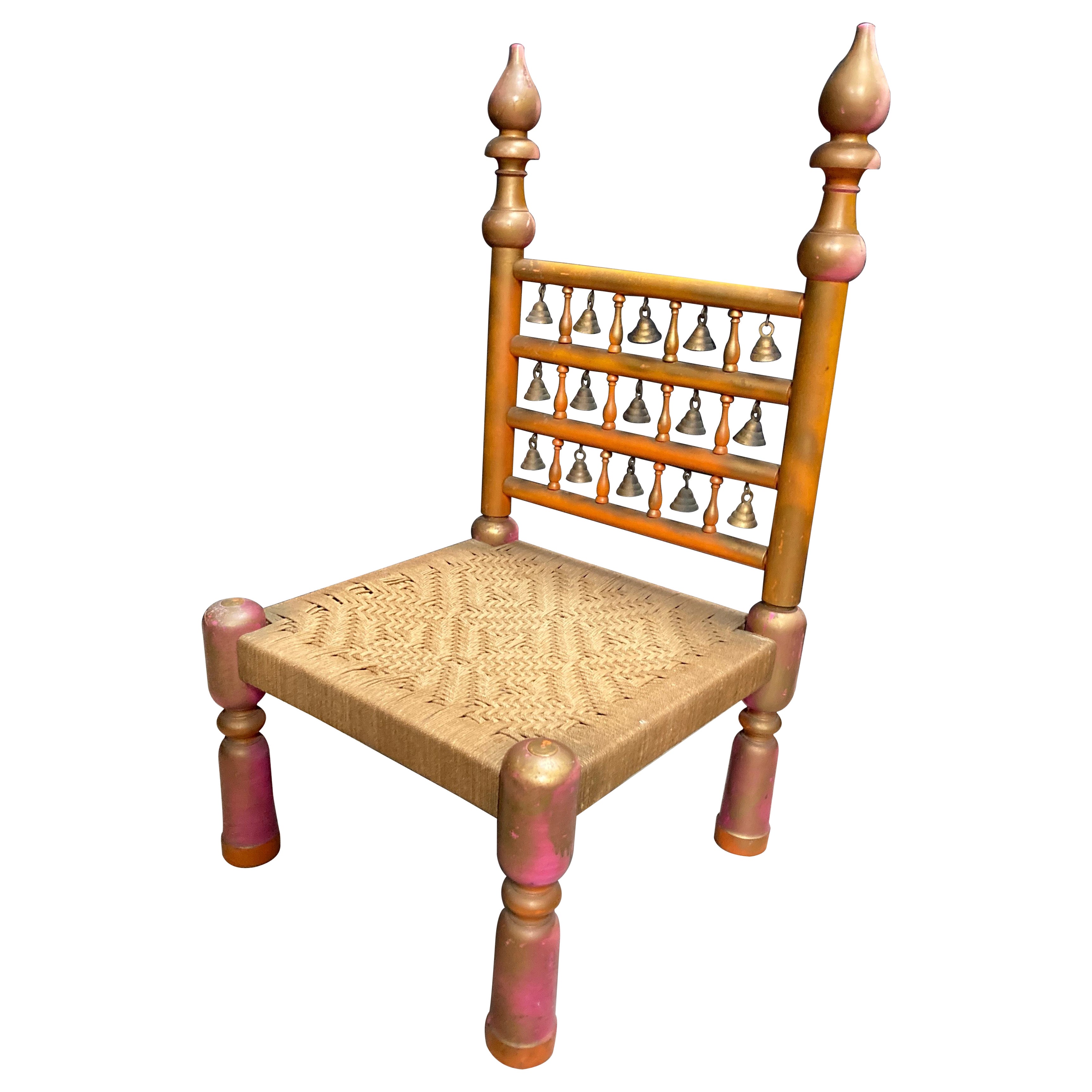 Hand Painted Indian Rajasthani Side Chair
