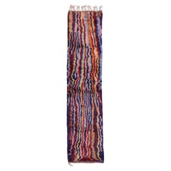 New Contemporary Berber Moroccan Runner with Abstract Expressionist Style