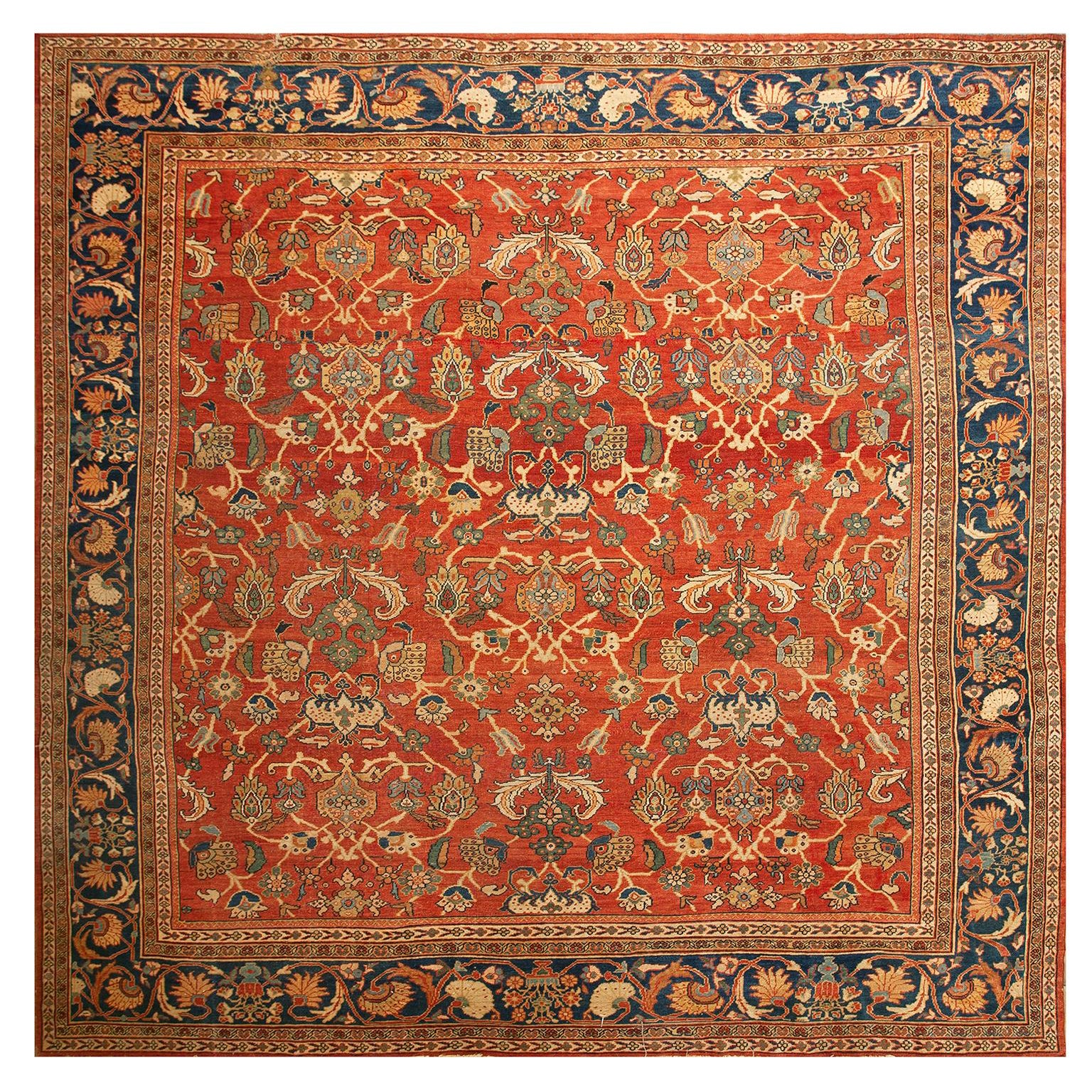 Early 20th Century Persian Sultanabad Carpet ( 11' 6'' x 12' - 350 x 365 )
