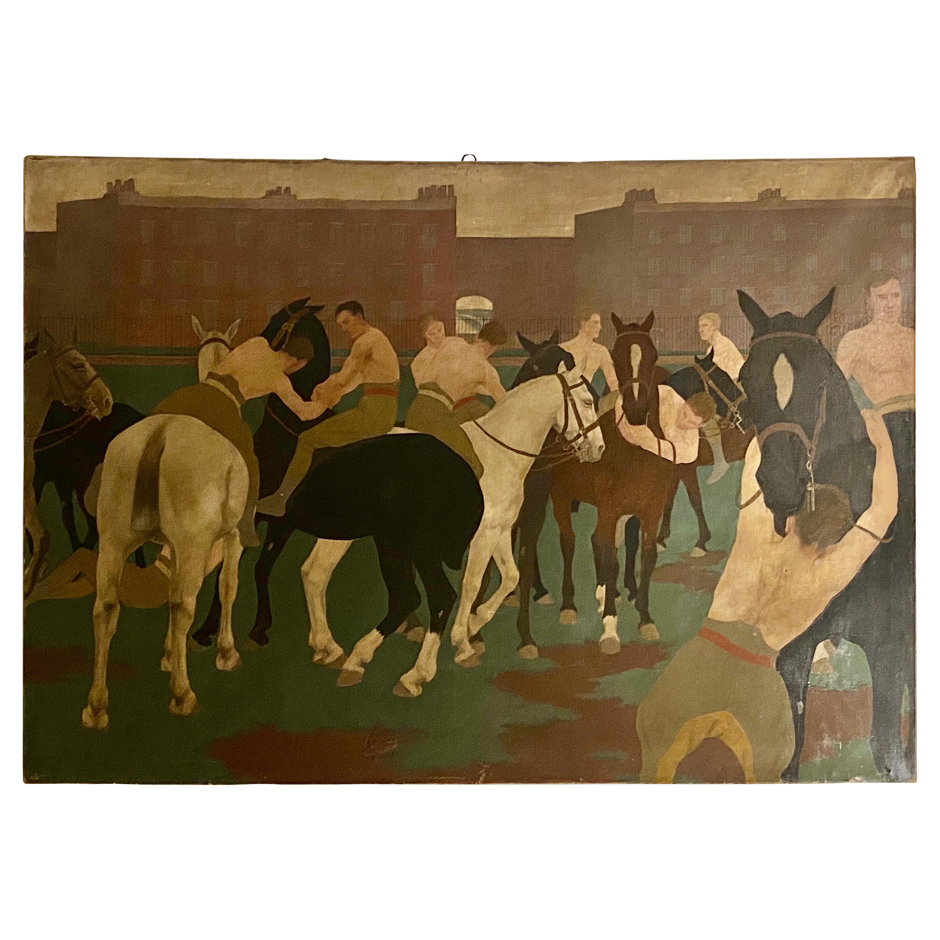 Huge Impressive Painting, by Eleanor Barbara Shiffner 1896-1982 'British' For Sale