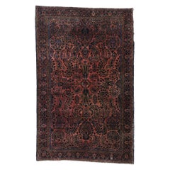 Antiker persischer Sarouk-Teppich im jakobinischen Stil