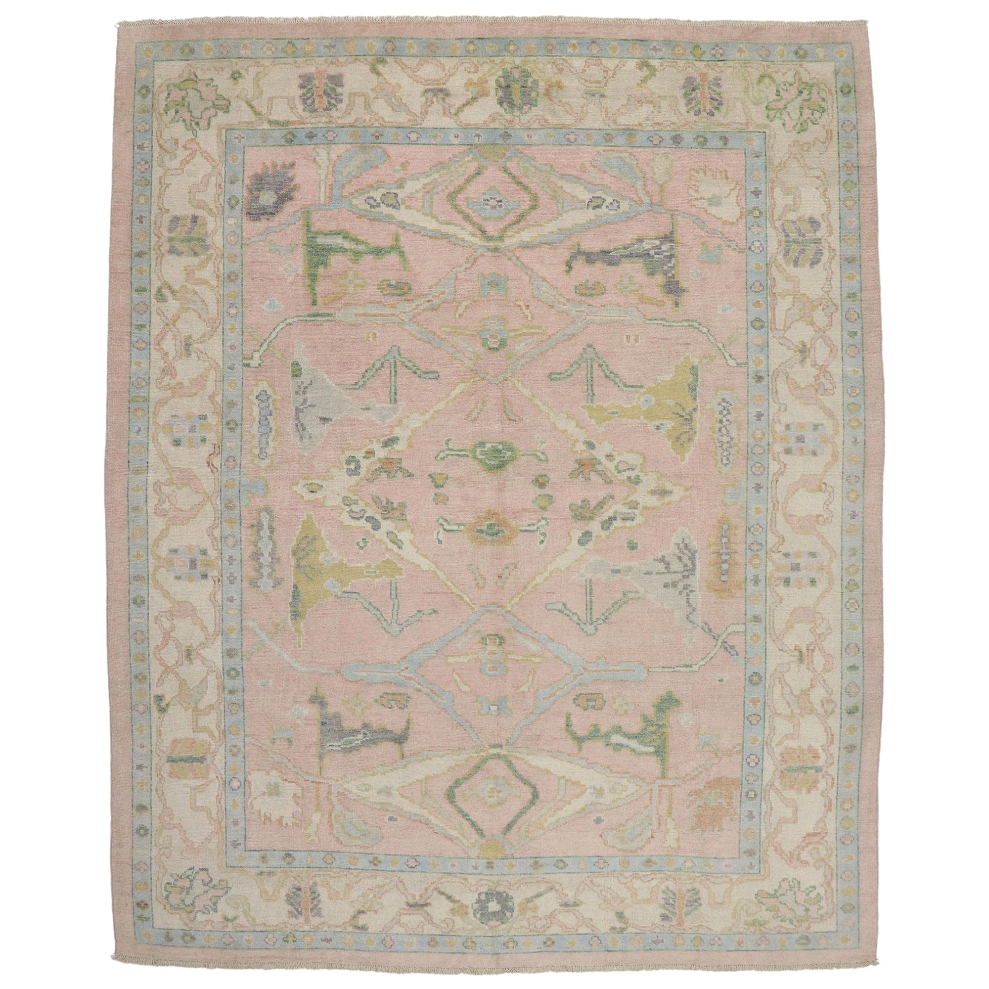 New Contemporary Oushak Design Rug with Modern Georgian Style