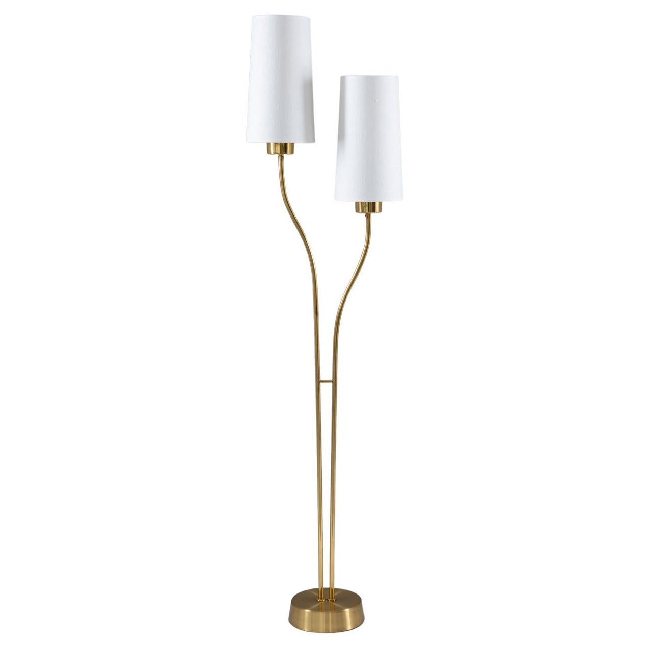 Scandinavian Midcentury Floor Lamp in Brass