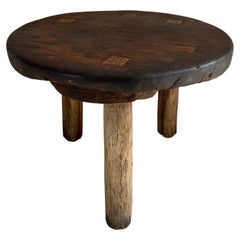 Early 20th Century Rustic Round Table from Mexico