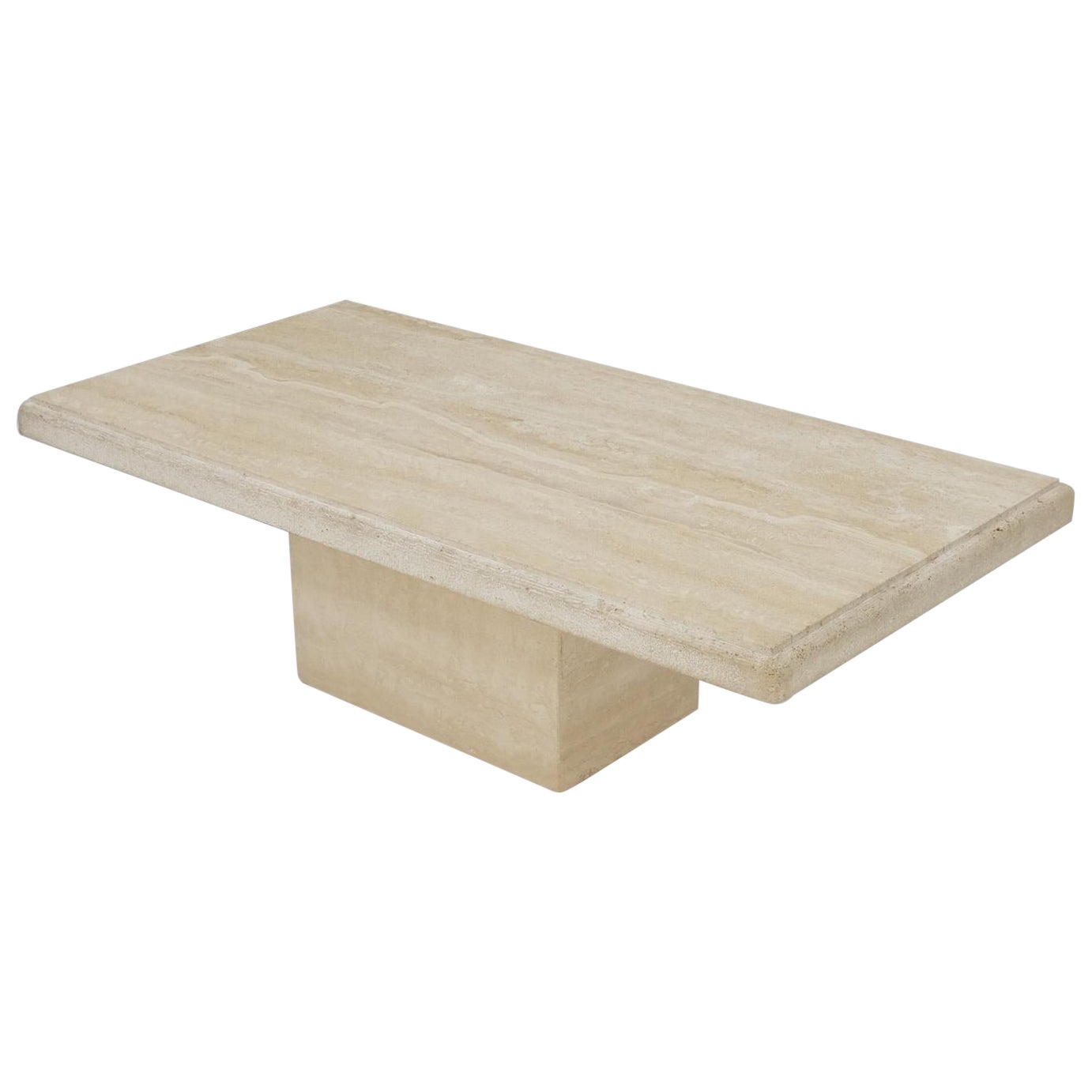 Large Travertine Rectangle Coffee Table