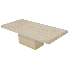 Large Travertine Rectangle Coffee Table