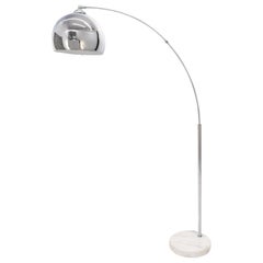 Arc Arco Round Marble Base Adjustable Floor Lamp