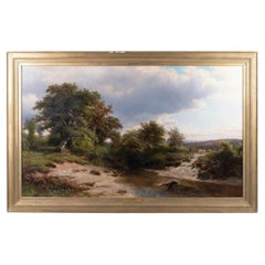 Late 19th Century Oil on Canvas Landscape Signed Hendrik Kruseman van Elten 