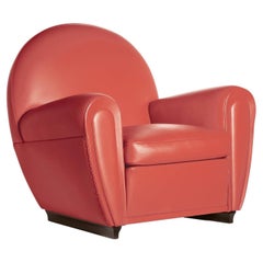 Vanity Fair XC Armchair in Genuine Leather Pelle SC 120 Calypso Red